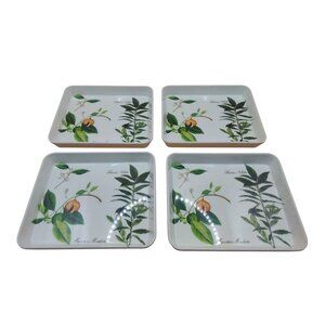 RDE Import Inc., Botanical Print Melamine Square Trays Lightweight Decorative